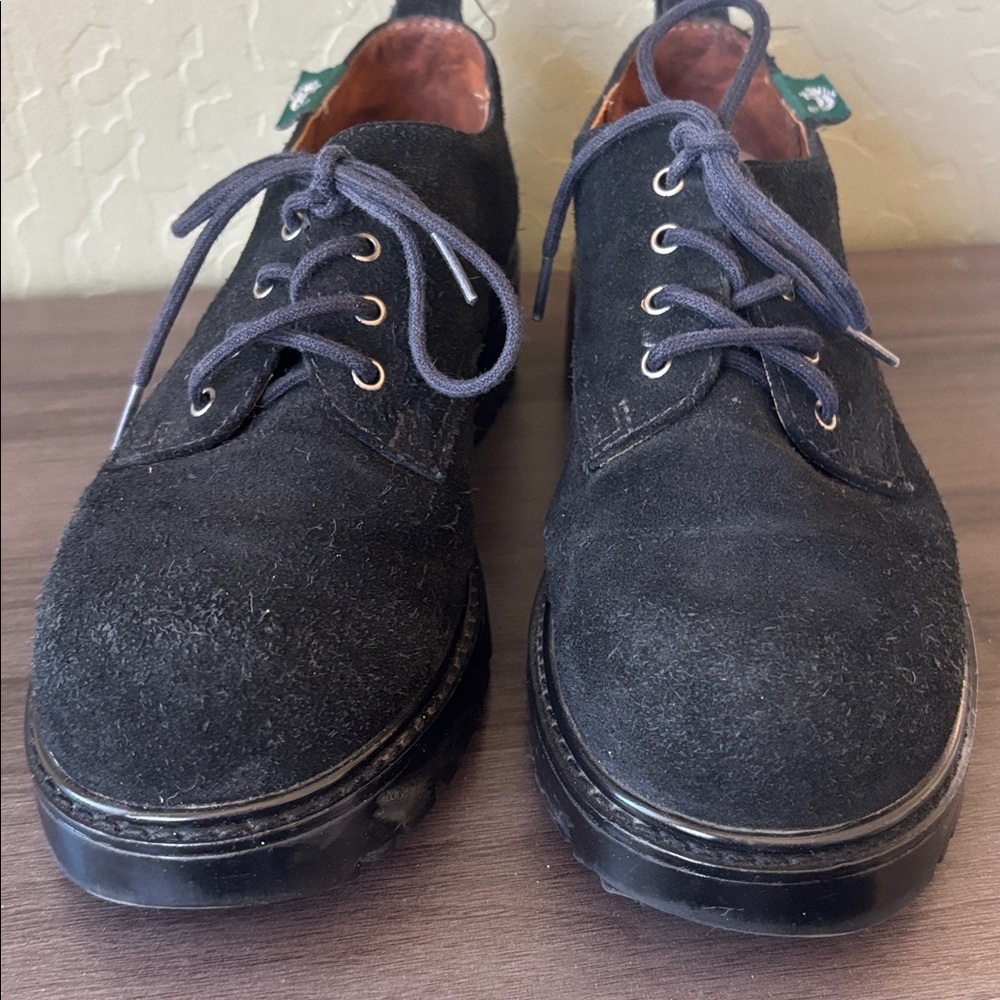 Earth Shoes Lexi Black Suede Lace Up Oxford Loafer Size 6 - Picture 3 of 9